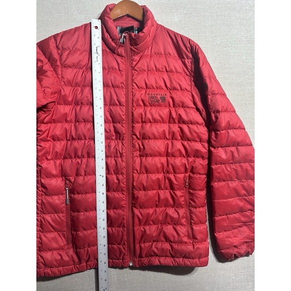Mountain Hardwear Alphine Puffer Jacket Down Quilted Coat Mens Medium Red Zip - Picture 10 of 12